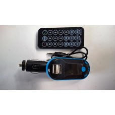 bluetooth fm modulator with remote blue